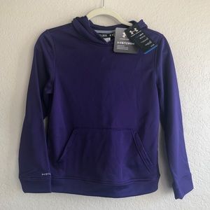 Youth Purple Under Armour Fleece Hoodie